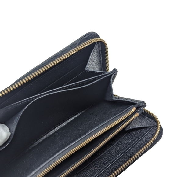 Louis Vuitton Monogram Empreinte Zippy Wallet in Noir Black Leather - Picture 10 of 14